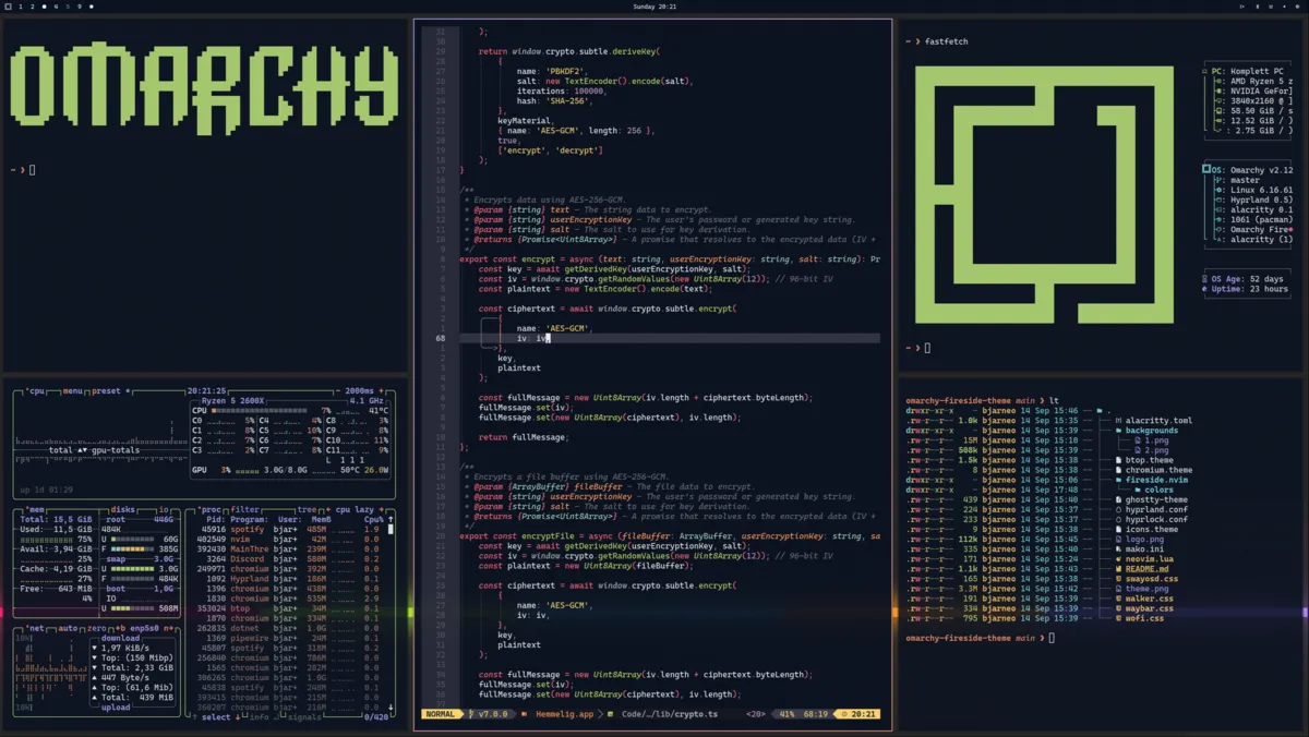 Monokai theme screenshot