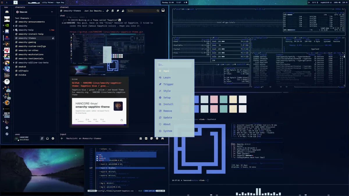 Sapphire theme screenshot